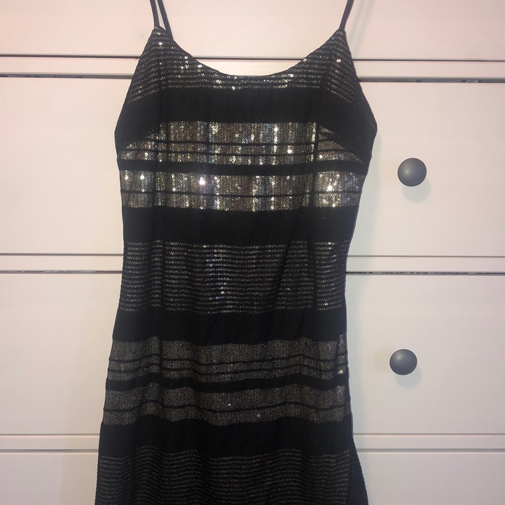 Little black and gold sparkle dress